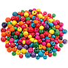800pcs 3 Styles Dyed Natural Wood Beads WOOD-PA0001-23-1