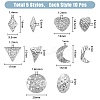 50Pcs 5 Style 304 Stainless Steel Pendants STAS-HY0001-30-2