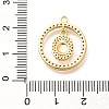 Brass Micro Pave Cubic Zirconia Pendants KK-G519-05G-01-3