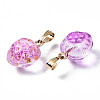 Two Tone Transparent Spray Painted Glass Pendants LS-X-GLAA-N035-014-G03-3