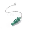 Natural Green Aventurine Pointed Dowsing Pendulums AJEW-B020-03P-01-2