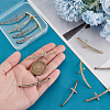 12Pcs 2 Colors Alloy Rhinestone Links/Connectors RB-PH0001-68-3