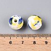 Glazed Porcelain Round Beads PORC-Q197-12mm-04-3