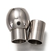Tarnish Resistant 304 Stainless Steel Magnetic Clasps with Glue-in Ends STAS-L254-001A-P-2