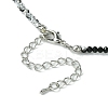 Faceted Rondelle Glass Beaded Necklace for Women NJEW-M208-01D-5