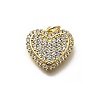 Brass Micro Pave Cubic Zirconia Pendants KK-P295-24G-1