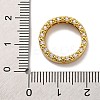 Rack Plating Brass with Cubic Zirconia Bead Frame KK-S406-09B-G-3