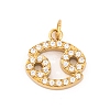 316 Stainless Steel Micro Pave Cubic Zirconia Pendants STAS-K284-01D-G-1