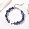 Natural Lapis Lazuli & Synthetic Turquoise Beaded Bracelets for Women BJEW-JB13230-1