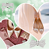 AHADERMAKER 8Pcs 4 Styles Bowknot Alloy Rhinestone Shoe Decorations AJEW-GA0006-99-6