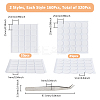 310Pcs 2 Styles Square/Round Acrylic Double Sided Adhesive AJEW-FH0004-93-2
