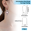 120Pcs 316 Surgical Stainless Steel Hook Earring Findings STAS-BBC0003-97-2
