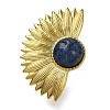 Round Natural Lapis Lazuli Finger Rings RJEW-Q822-47G-03-1