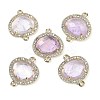Natural Amethyst Faceted Oval Links G-B126-01G-11-1