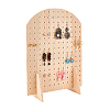 Arch Shaped Wood Earring Organizer Display Stands ODIS-WH0043-103-7