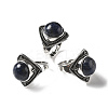 Natural Sodalite Adjustable Rings G-P560-03AS-10-4