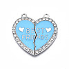 Alloy Enamel Split Pendant ENAM-S130-25B-1