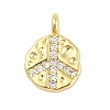 Rack Plating Brass with Cubic Zirconia Pendants LS-KK-Q018-03G-1