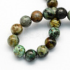 Natural African Turquoise(Jasper) Round Beads Strands G-S181-12mm-2