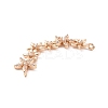 Brass Pave Clear Cubic Zirconia Connector Charms LS-ZIRC-K088-15KCG-3