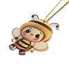 Cute Bees Acrylic Pendant Decoration HJEW-G026-01B-3