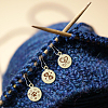 20Pcs 10 Style Round Wood Locking Stitch Markers TOOL-WH0057-001-7