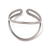 Non-Tarnish 304 Stainless Steel Double Layer Cuff Rings for Women RJEW-G322-01P-2