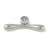 Brass Micro Pave Cubic Zirconia Beads KK-P283-18P-1