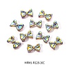 Electroplated Bowknot Resin Cabochons MRMJ-R128-16C-2