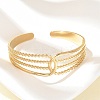 304 Stainless Steel Cuff Bangles for Women BJEW-B120-05G-02-1