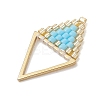 Glass Seed Beaded Pendants PALLOY-MZ01255-5