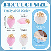 2Pcs 2 Colors Alloy Resin Pendants CRES-TA0001-53-3