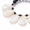 Spiral Shell Stretch Charm Bracelets BJEW-JB04114-3