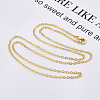 Brass Cable Chains Necklace Making MAK-N029-01G-5