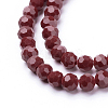 Faceted(32 Facets) Glass Beads Strands LS-EGLA-J042-4mm-24-3