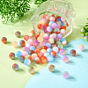 120Pcs 8 Colors Frosted & Gradient Color Opaque Resin Beads RESI-TA0003-85-5