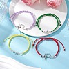 Heart & Star Tibetan Style Alloy Link Bracelets BJEW-JB101002-2