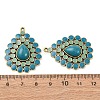 Tibetan Style Alloy with Acrylic Pendants PALLOY-F319-05C-AG-3