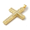 Rack Plating Brass Micro Pave Cubic Zirconia Pendants KK-G500-15G-2