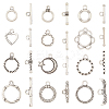 12 Styles Tibetan Style Alloy Toggle Clasps FIND-SC0012-97-1