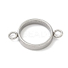 304 Stainless Steel Open Back Bezel Connector Charms STAS-B126-05A-P-1