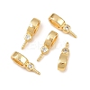 Brass Micro Pave Cubic Zirconia Peg Bails Pin Pendants KK-Z146-21G-1