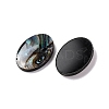 Natural Paua Shell Epoxy Resin Cabochons SSHEL-S279-01B-2