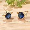 Bat Brass Glass Stud Earrings for Women EJEW-G428-15G-3