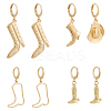 Cowboy Themed Alloy Hoop Earrings for Women EJEW-UN0002-52-1