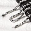 Non-Tarnish 201 Stainless Steel Byzantine Chain Necklaces NJEW-V0313-02-1