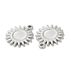 Non-Tarnish 304 Stainless Steel Pendant Cabochon Settings LS-STAS-L020-012P-2