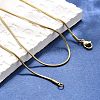 304 Stainless Steel Snake Chain Necklace Making STAS-P045-18G-4