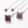 Chakra Natural Amethyst Dowsing Pendulums G-F516-01I-2