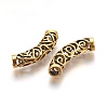 Tibetan Style Alloy Curved Tube Beads PALLOY-J154-58AG-2